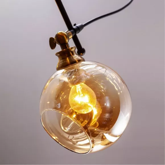 Подвесная люстра LED4U 6136/6+1, Черный, Янтарный, От теплого до холодного, крупный план Подвесная люстра LED4U 6136/6+1, Черный, Янтарный, От теплого до холодного, крупный план