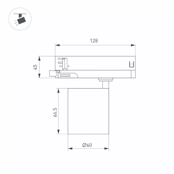 Трековый трехфазный светильник Arlight LGD-DYKE-4TR-R60-8W Day4000 (WH, 38 deg, 230V) 052270, Нейтральный белый, >90 Трековый трехфазный светильник Arlight LGD-DYKE-4TR-R60-8W Day4000 (WH, 38 deg, 230V) 052270, Нейтральный белый, >90