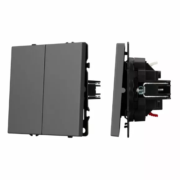 Выключатель проходной 2 кл софт-тач серый базальт Arlight SWT-MKP2-SFPL-GR (250V, 10A) 054257(1) Выключатель проходной 2 кл софт-тач серый базальт Arlight SWT-MKP2-SFPL-GR (250V, 10A) 054257(1)