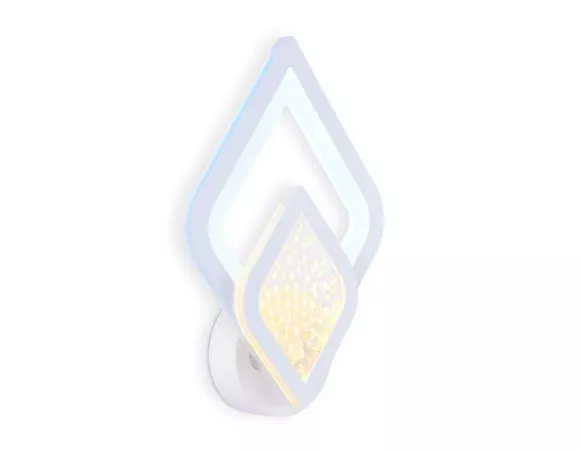 Настенный светодиодный светильник Ambrella Light Acrylica FA4289, Белый, Прозрачный, Теплый белый Настенный светодиодный светильник Ambrella Light Acrylica FA4289, Белый, Прозрачный, Теплый белый