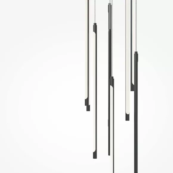 Подвесная люстра Maytoni Light stick MOD236PL-L54B3K, Черный, Белый, Теплый белый, вид сбоку Подвесная люстра Maytoni Light stick MOD236PL-L54B3K, Черный, Белый, Теплый белый, вид сбоку