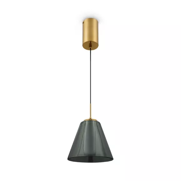 Подвесной светильник Freya Fume FR5399PL-L4BS, Латунь, Дымчатый, Теплый белый, вид сверху Подвесной светильник Freya Fume FR5399PL-L4BS, Латунь, Дымчатый, Теплый белый, вид сверху