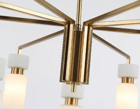 Люстра на штанге Ambrella Light High Light Heigh Light LH56128, Латунь, Белый, Металл, крупный план Люстра на штанге Ambrella Light High Light Heigh Light LH56128, Латунь, Белый, Металл, крупный план