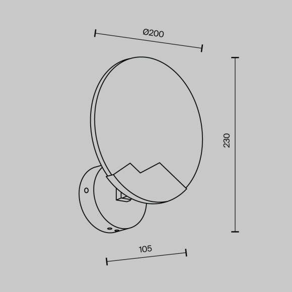 Настенный светильник Modestyle MS.202.200 BS