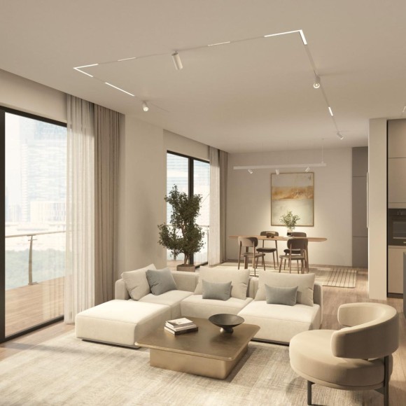 Трековый однофазный светильник Denkirs Simple Linear DK8103-WH