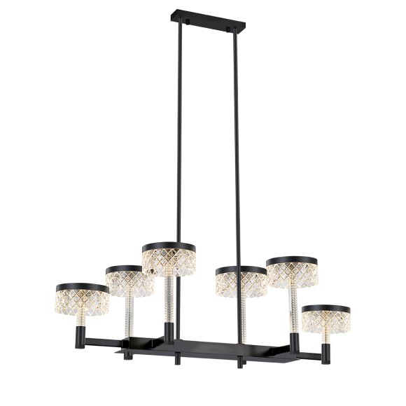 Подвесная светодиодная люстра Delight Collection MD21020075 MD21020075-6B matt black