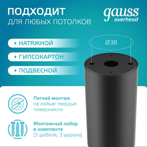 Накладной светильник Gauss Basic HD061