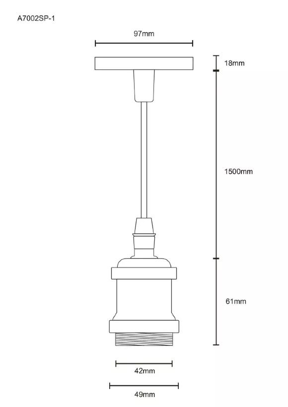 Подвесной светильник Arte Lamp Electra A7002SP-1BC, Лофт, Хром