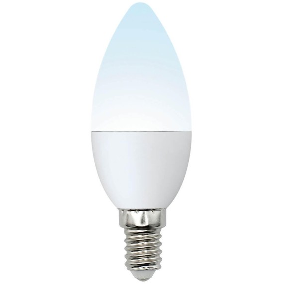 Лампа светодиодная (UL-00002374) Uniel E14 6W 4000K матовая LED-C37-6W/NW/E14/FR/MB PLM11WH