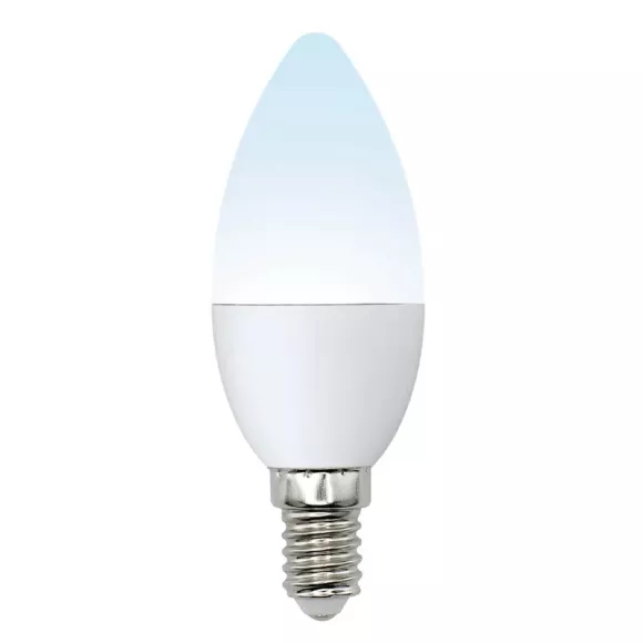 Лампа светодиодная (UL-00002374) Uniel E14 6W 4000K матовая LED-C37-6W/NW/E14/FR/MB PLM11WH Лампа светодиодная (UL-00002374) Uniel E14 6W 4000K матовая LED-C37-6W/NW/E14/FR/MB PLM11WH