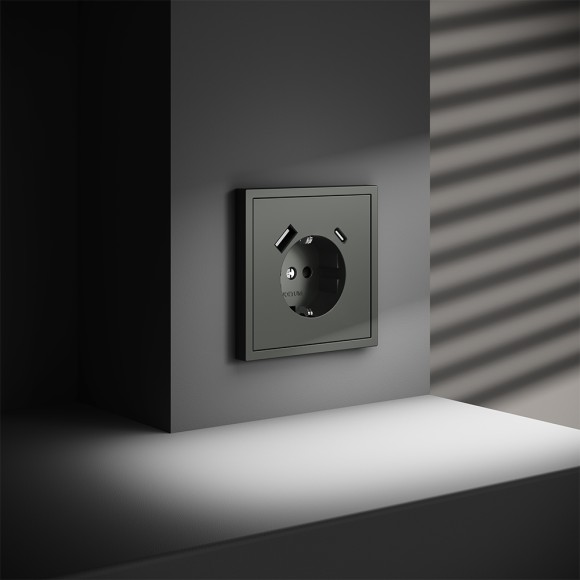 Розетка с USB, A+C Voltum S70 VLS040506