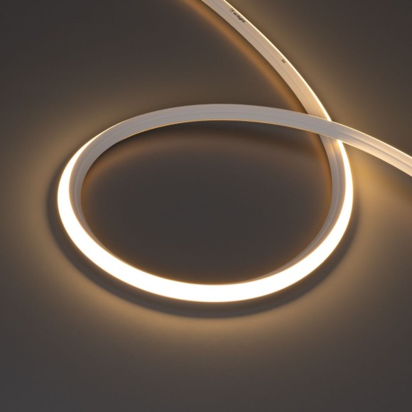 Светодиодная лента герметичная Arlight MOONLIGHT-3D-X544-10x10mm 24V Warm3000 (8 W/m, IP67, 5m, wire x1) (Вывод боковой) 055190