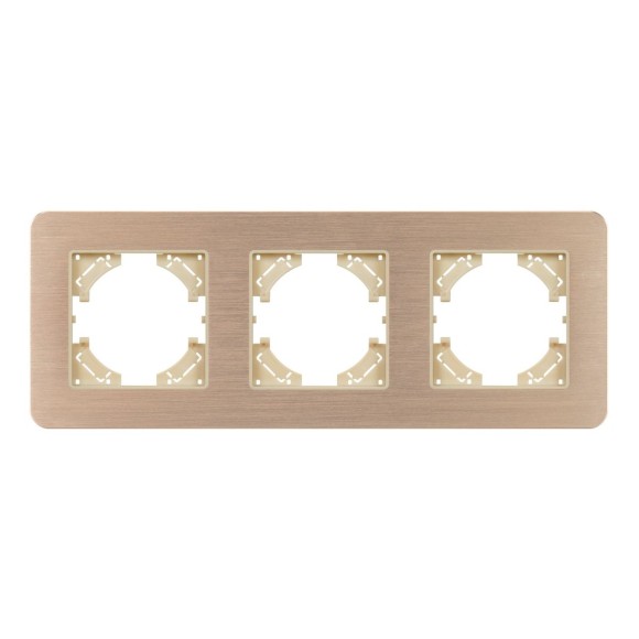 Рамка на 3 поста алюминиевая Arlight FRM-AKIRY-AL-3-GD 049730