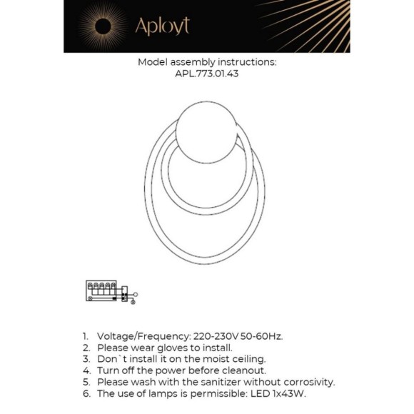 Настенный светильник Aployt Sindrillon APL.773.01.43