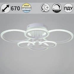 Потолочная светодиодная люстра с пультом управления Reluce 09503-0.3-06 WH