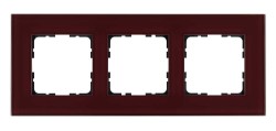 Рамка 3-постовая стекло цвет Гранатовый Jasmart G1003GH
