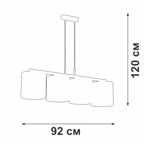 Подвесная люстра Vitaluce V2881-1/4S, вид снизу Подвесная люстра Vitaluce V2881-1/4S, вид снизу