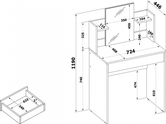 Стол туалетный СТМ-1202 SK_00-00012570