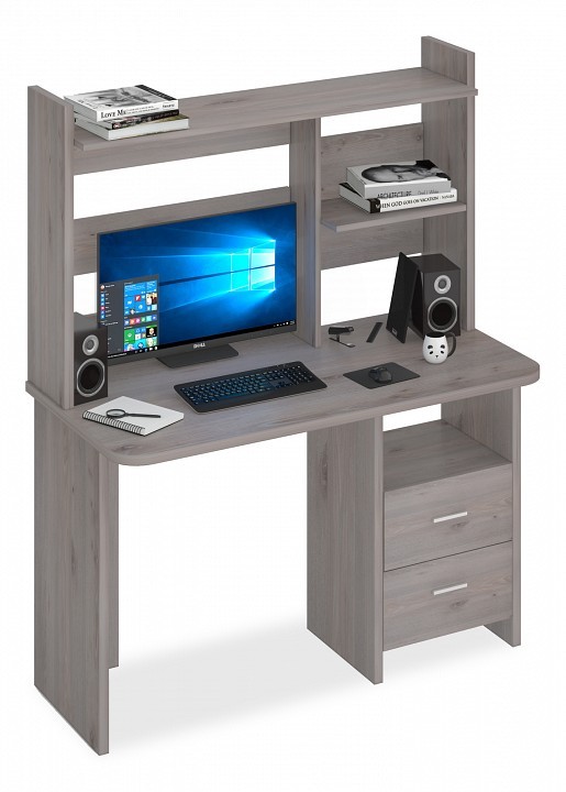 Стол компьютерный Домино Lite СКЛ-Прям120Р+НКЛ-120 MER_SKL-Pryam120R_NKL-120_N