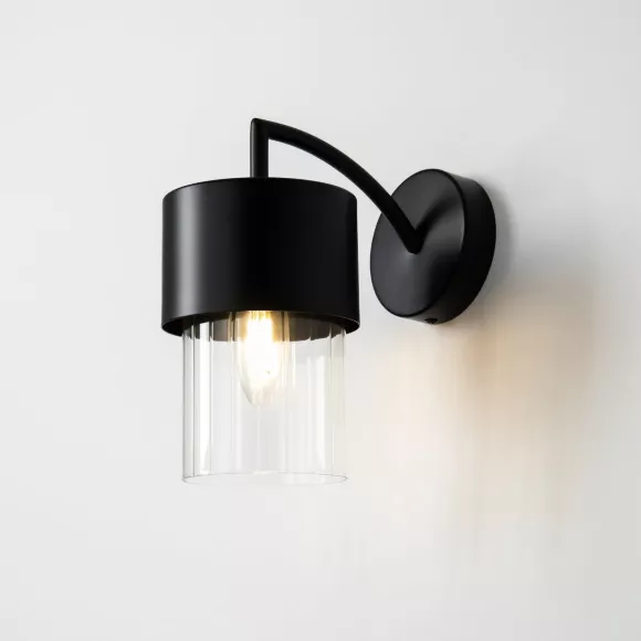 Бра Freya Lumin FR5515WL-01B, Прозрачный, Черный, Металл Бра Freya Lumin FR5515WL-01B, Прозрачный, Черный, Металл