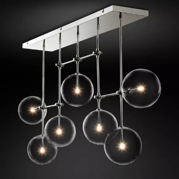 Потолочный светильник Delight Collection Globe Mobile KG0835P-7A chrome, декоративные элементы крупным планом Потолочный светильник Delight Collection Globe Mobile KG0835P-7A chrome, декоративные элементы крупным планом