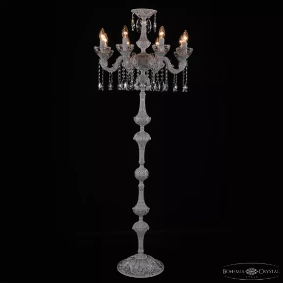 Торшер Bohemia Ivele Crystal AL79101T/8/175 A WMN P Clear/M-1G, Белый, Металл, Классика стиль