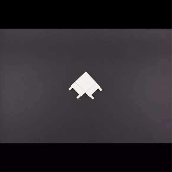 Коннектор питания угол плоский Aployt Magnetic track 48 APL.0181.10.04, Белый, Алюминий, Польша, вид сверху