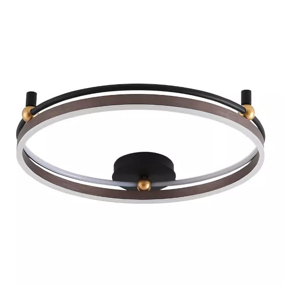 Потолочный светильник Crystal Lux FERNANDO PL72W LED COFFEE/BLACK, Черный, Белый, От теплого до холодного Потолочный светильник Crystal Lux FERNANDO PL72W LED COFFEE/BLACK, Черный, Белый, От теплого до холодного