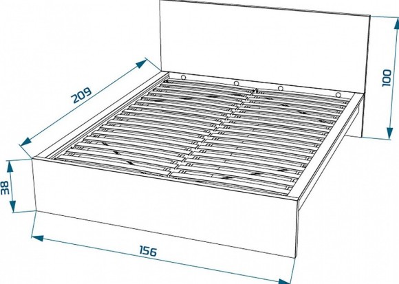 Кровать полутораспальная Варма Сэнг SHST_S00975
