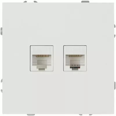 Розетка ЭРА Galaxy 15-3108-01 информационная двойная 2XRJ45 IP20 белый Б0070756