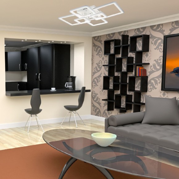 Потолочная светодиодная люстра с пультом управления Escada Plain 10286/6LED