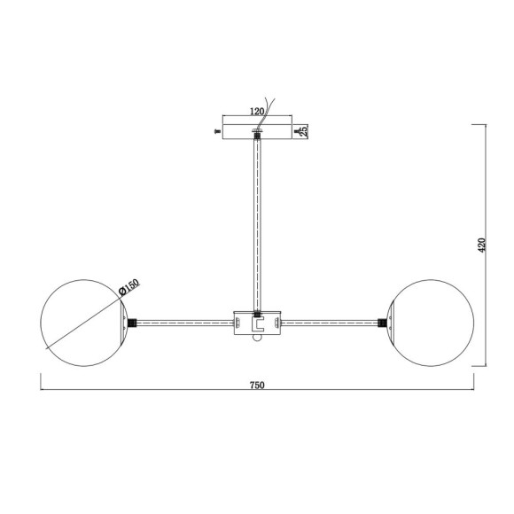 Люстра на штанге Escada Ethereal 2110/6P Gold