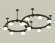 Комплект подвесного светильника Ambrella Light Techno Ring XR92221002 (A9222, A9227, C9238, C9232, N8401)
