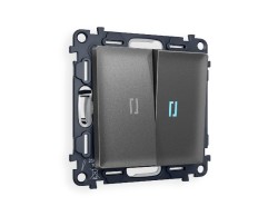 Комплект механизма 2-кл выключателя с подсветкой Ambrella Volt Alfa MA654020