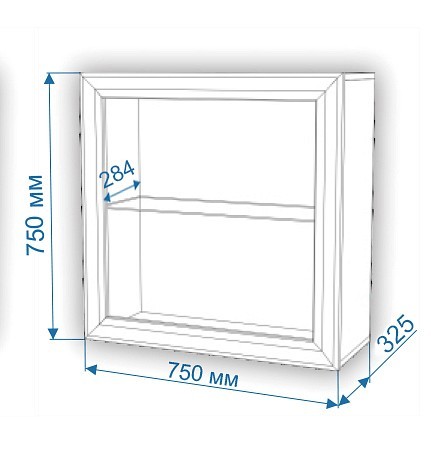 Тумба-витрина Нобиле ПНК MER_PNK-KSHok