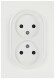 Розетка ЭРА Arktik 16-2107-01 без заземления двойная 2X2P 16А-250В белый Б0071681