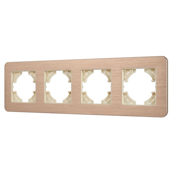 Рамка на 4 поста алюминиевая Arlight FRM-AKIRY-AL-4-GD 049733