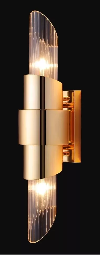 Бра Crystal Lux Justo AP2 Gold, Золото, Прозрачный, Металл