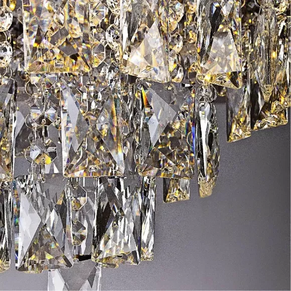 Потолочная люстра LED4U L9437-500 CR с УД, Хром, Прозрачный, От теплого до холодного, декоративные элементы крупным планом Потолочная люстра LED4U L9437-500 CR с УД, Хром, Прозрачный, От теплого до холодного, декоративные элементы крупным планом