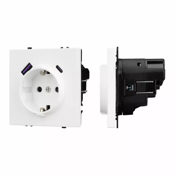 Розетка зк со шторками с USB тип А+С софт-тач белый кварц Arlight SCT-MUAC-SFPL-WH (250V, 16A) 054284(1)