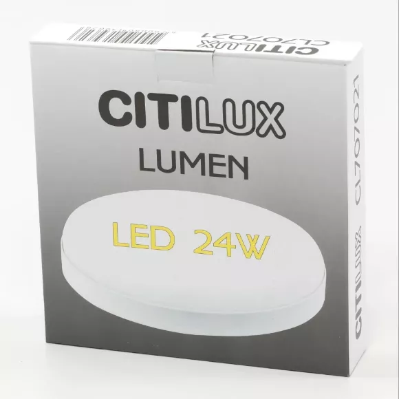 Настенно-потолочный светильник Citilux Люмен CL707021, Белый, Нейтральный белый, Металл, светодиодный модуль Настенно-потолочный светильник Citilux Люмен CL707021, Белый, Нейтральный белый, Металл, светодиодный модуль