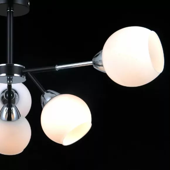 Люстра на штанге Illumico IL0715-6CSQ-24 BK CR LIBRA, декоративные элементы крупным планом