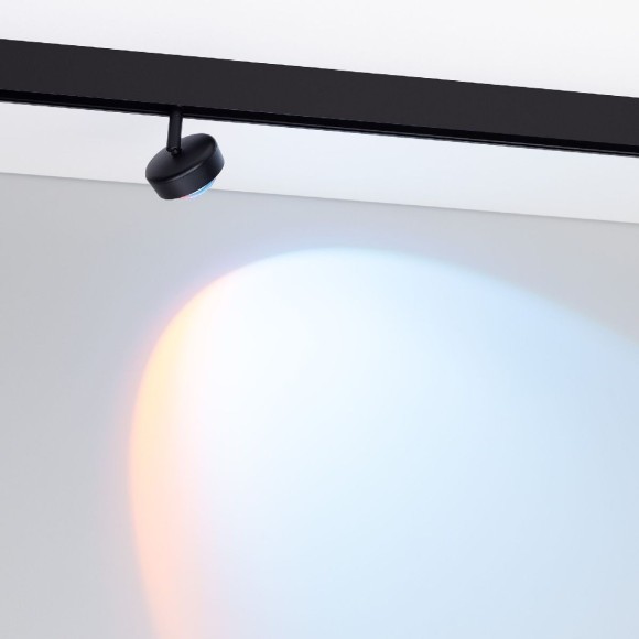 Трековый магнитный светильник Arlight MAG-ORIENT-SUNSET-R76-6W Day4000-MIX (BK, 70 deg, 48V, TUYA) 048331