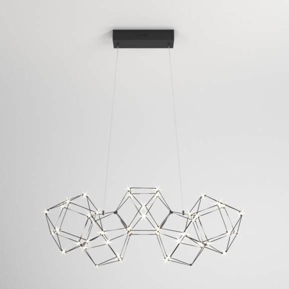 Подвесная светодиодная люстра Eurosvet Uma 90168/5 черный жемчуг