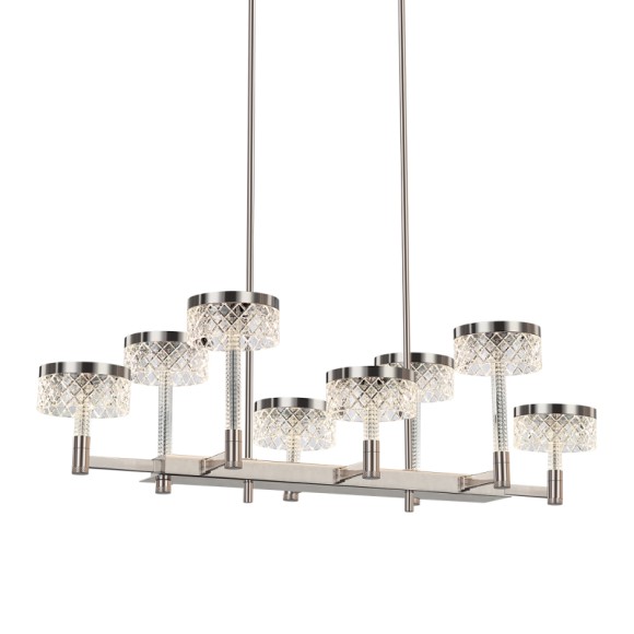 Подвесная светодиодная люстра Delight Collection MD21020075 MD21020075-8B satin nickel