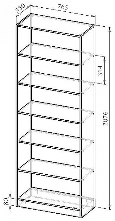 Стеллаж Либерти-5 СТЛ-5 MAS_MST-STL-05-R-16DS