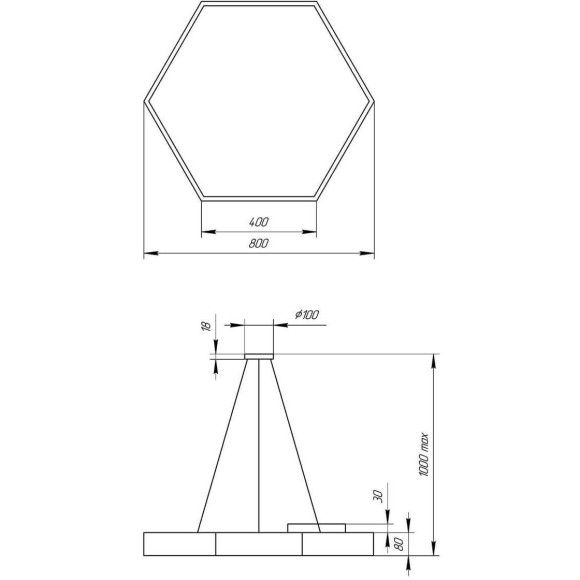 Подвесной светильник Эра Geometria SPO-122-B-40K-066 Б0050553
