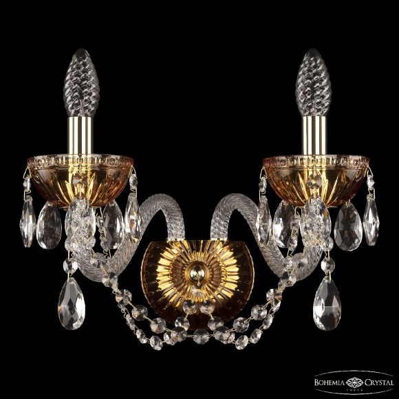 Бра Bohemia Ivele Crystal 5402B/2/165 G Amber/M-1G