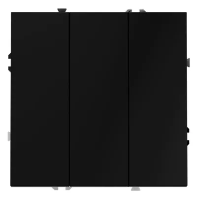 Выключатель трехклавишный Voltum S70 VLS030108 (черный матовый)