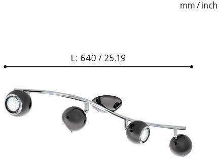 Спот Eglo Bimeda 31008, GU10, 12W, черный